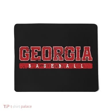 Georgia Baseball Red Vintage Text Mousepad