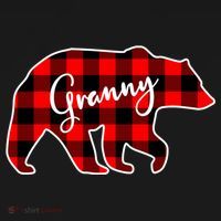 Granny Bear Red Plaid Matching Family Christmas Funny Gift Women's Hoodie thumb 2