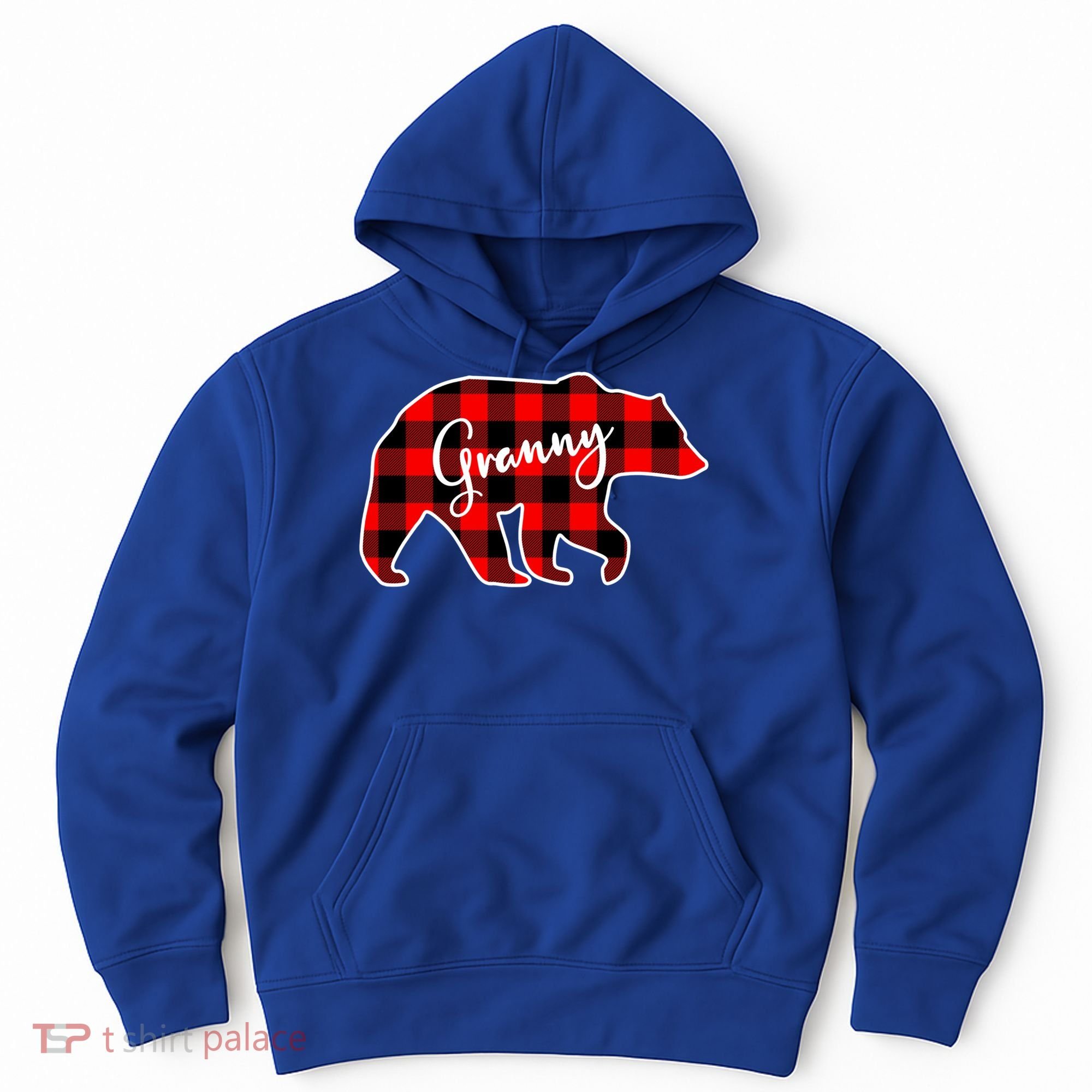 Granny Bear Red Plaid Matching Family Christmas Funny Gift Hoodie