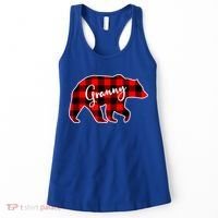 Granny Bear Red Plaid Matching Family Christmas Funny Gift Women's Tank Top thumb 0