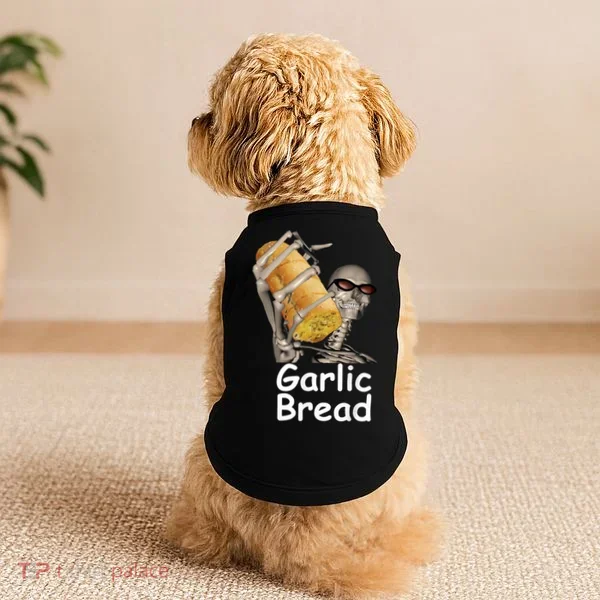 Garlic Bread Skeleton Funny Tees Doggie Tank