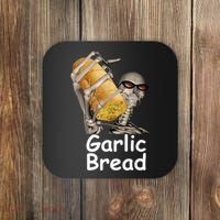 Garlic Bread Skeleton Funny Tees Coaster thumb 0