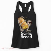 Garlic Bread Skeleton Funny Tees Women's Tank Top thumb 0