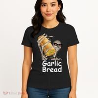 Garlic Bread Skeleton Funny Tees Women's T-Shirt thumb 4