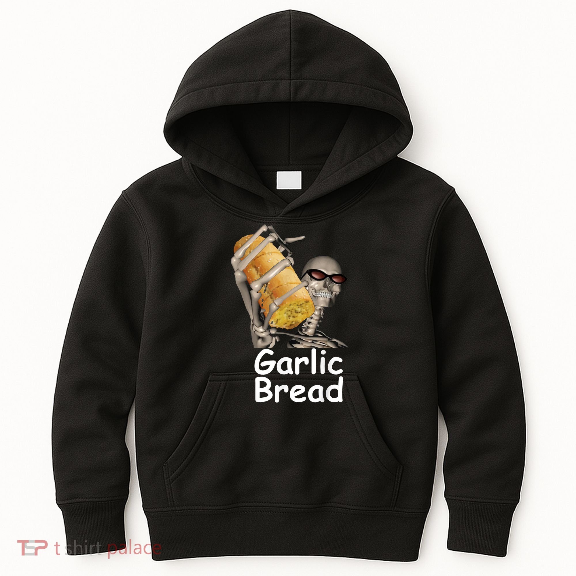 Garlic Bread Skeleton Funny Tees Kids Hoodie