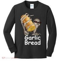 Garlic Bread Skeleton Funny Tees Kids Long Sleeve Shirt thumb 0