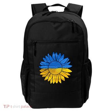 Gold & Blue Sunflower Flag Support Stand With Backpack