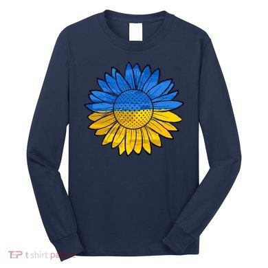 Gold & Blue Sunflower Flag Support Stand With Long Sleeve Shirt