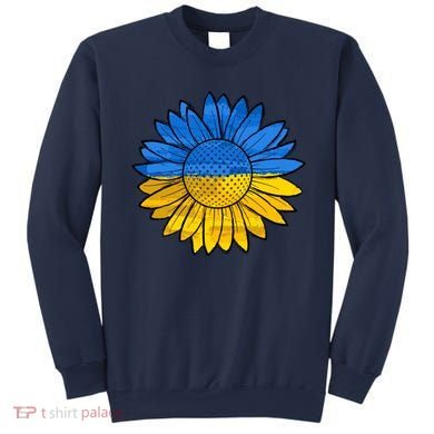 Gold & Blue Sunflower Flag Support Stand With Sweatshirt