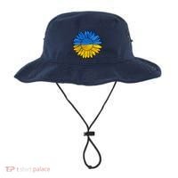 Gold & Blue Sunflower Flag Support Stand With Bucket Hat thumb 0