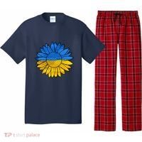 Gold & Blue Sunflower Flag Support Stand With Pajama Set thumb 0