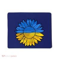 Gold & Blue Sunflower Flag Support Stand With Mousepad thumb 0