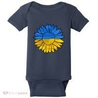 Gold & Blue Sunflower Flag Support Stand With Baby Bodysuit thumb 0