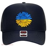 Gold & Blue Sunflower Flag Support Stand With Hat thumb 0