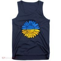 Gold & Blue Sunflower Flag Support Stand With Tank Top thumb 0