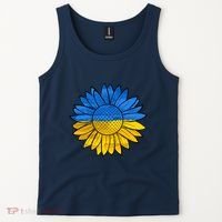 Gold & Blue Sunflower Flag Support Stand With Tank Top thumb 2