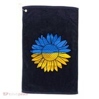 Gold & Blue Sunflower Flag Support Stand With Golf Towel thumb 0
