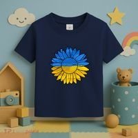 Gold & Blue Sunflower Flag Support Stand With Toddler T-Shirt thumb 3