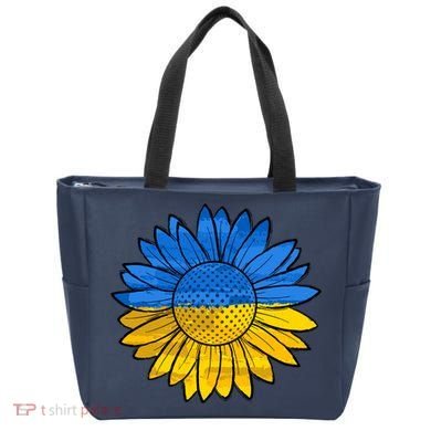 Gold & Blue Sunflower Flag Support Stand With Tote Bag