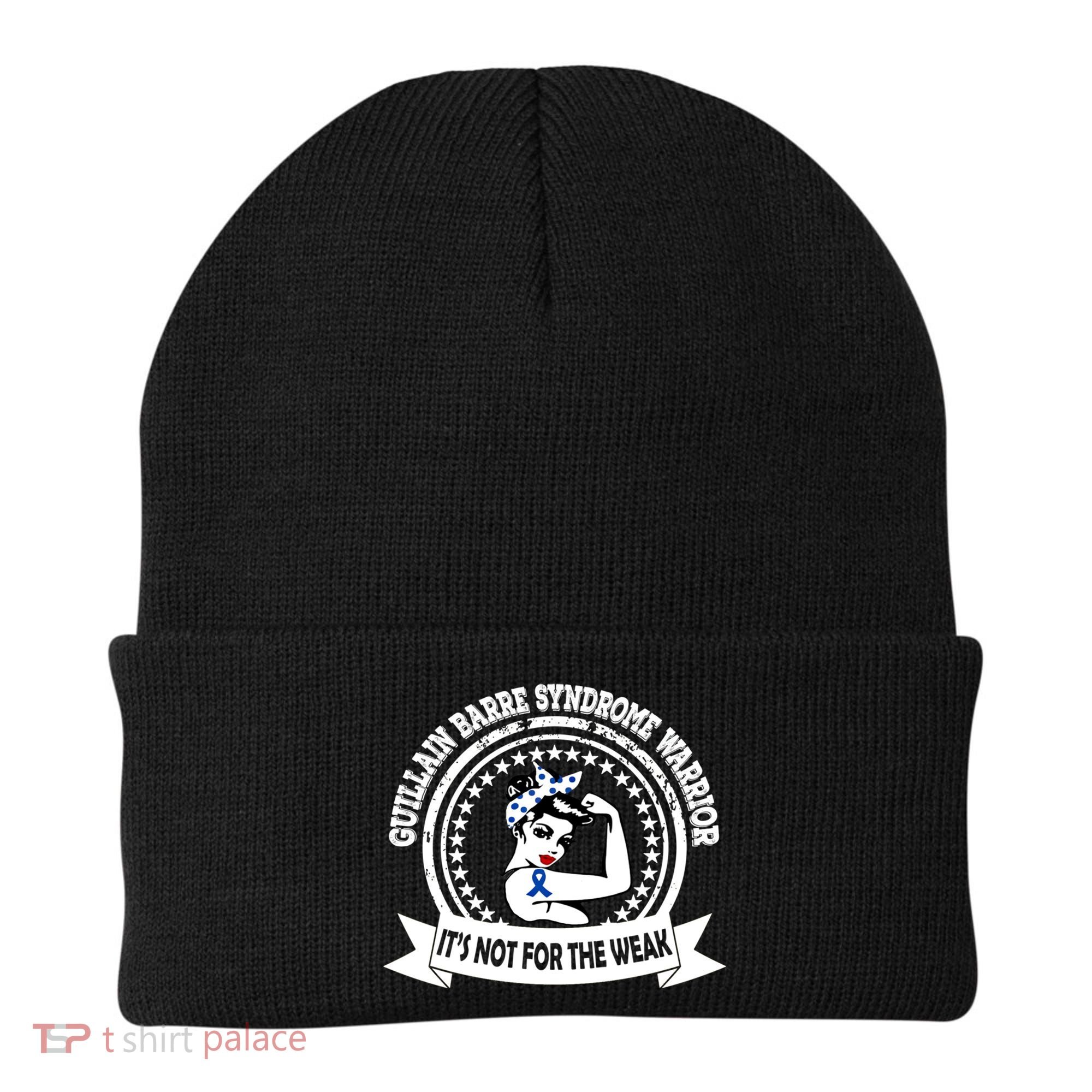 Guillain Barre Syndrome Warrior Gift Blue Ribbon Awareness Gift Beanie