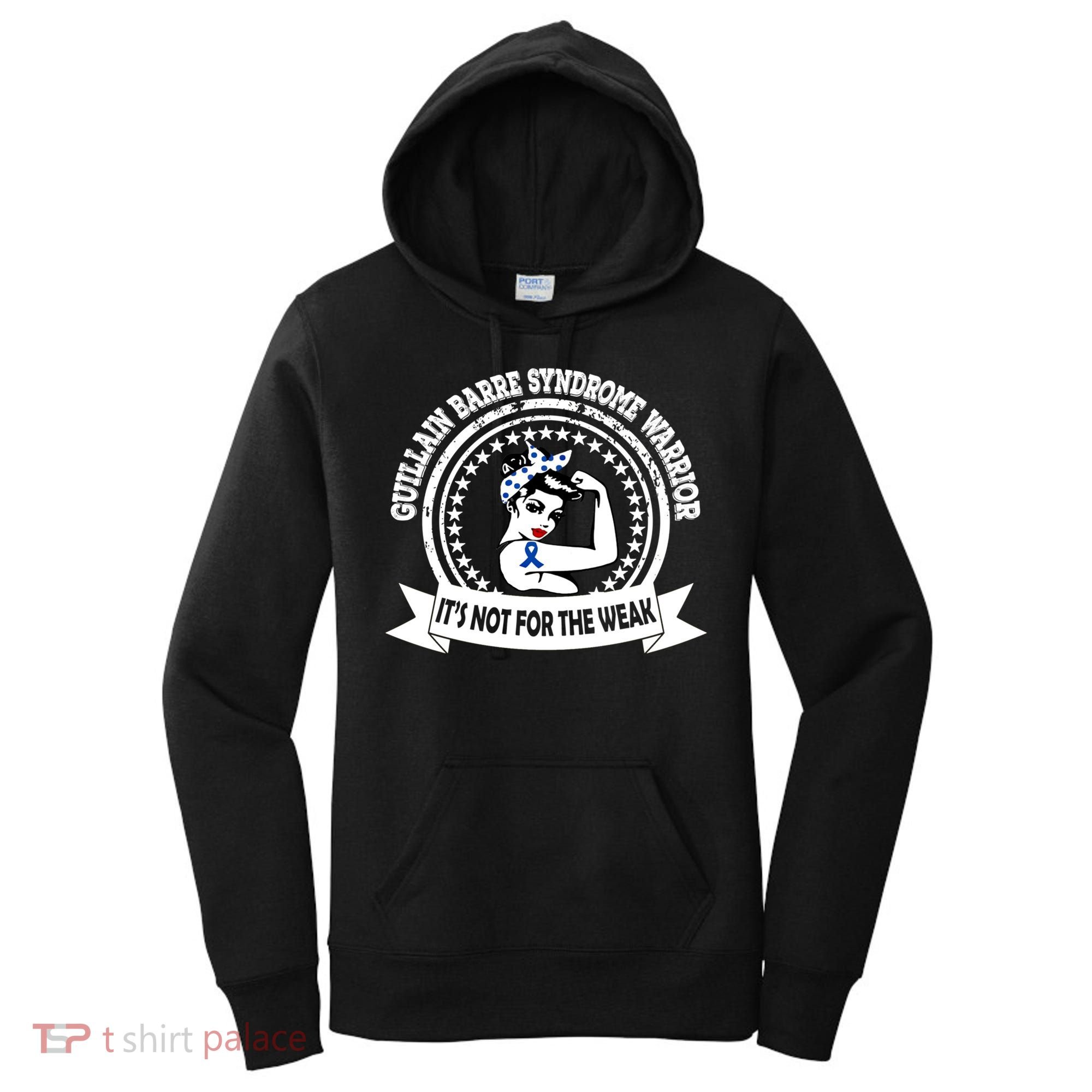 Guillain Barre Syndrome Warrior Gift Blue Ribbon Awareness Gift Women's Hoodie
