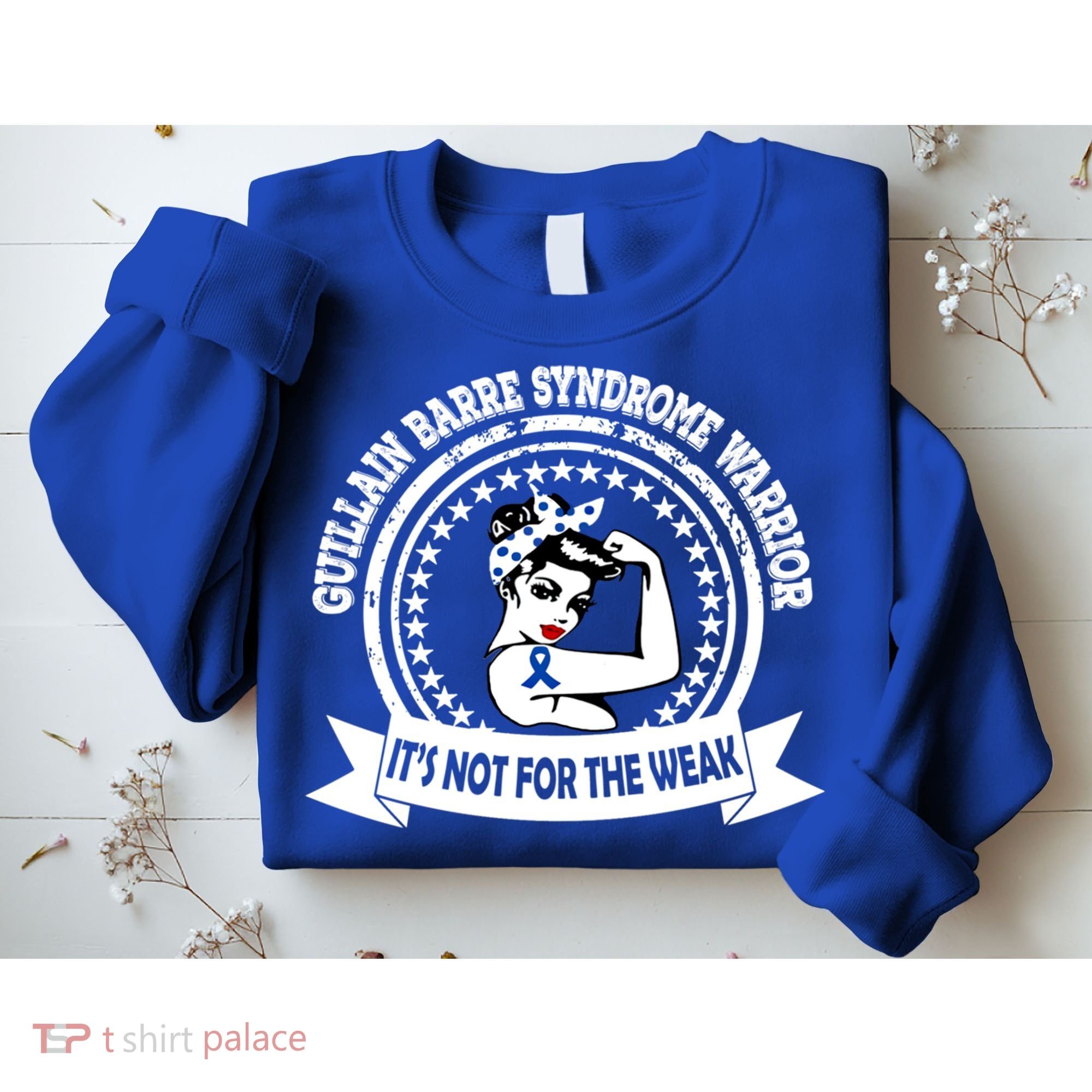 Guillain Barre Syndrome Warrior Gift Blue Ribbon Awareness Gift Sweatshirt
