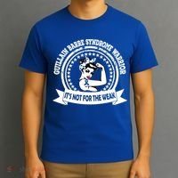 Guillain Barre Syndrome Warrior Gift Blue Ribbon Awareness Gift T-Shirt thumb 3