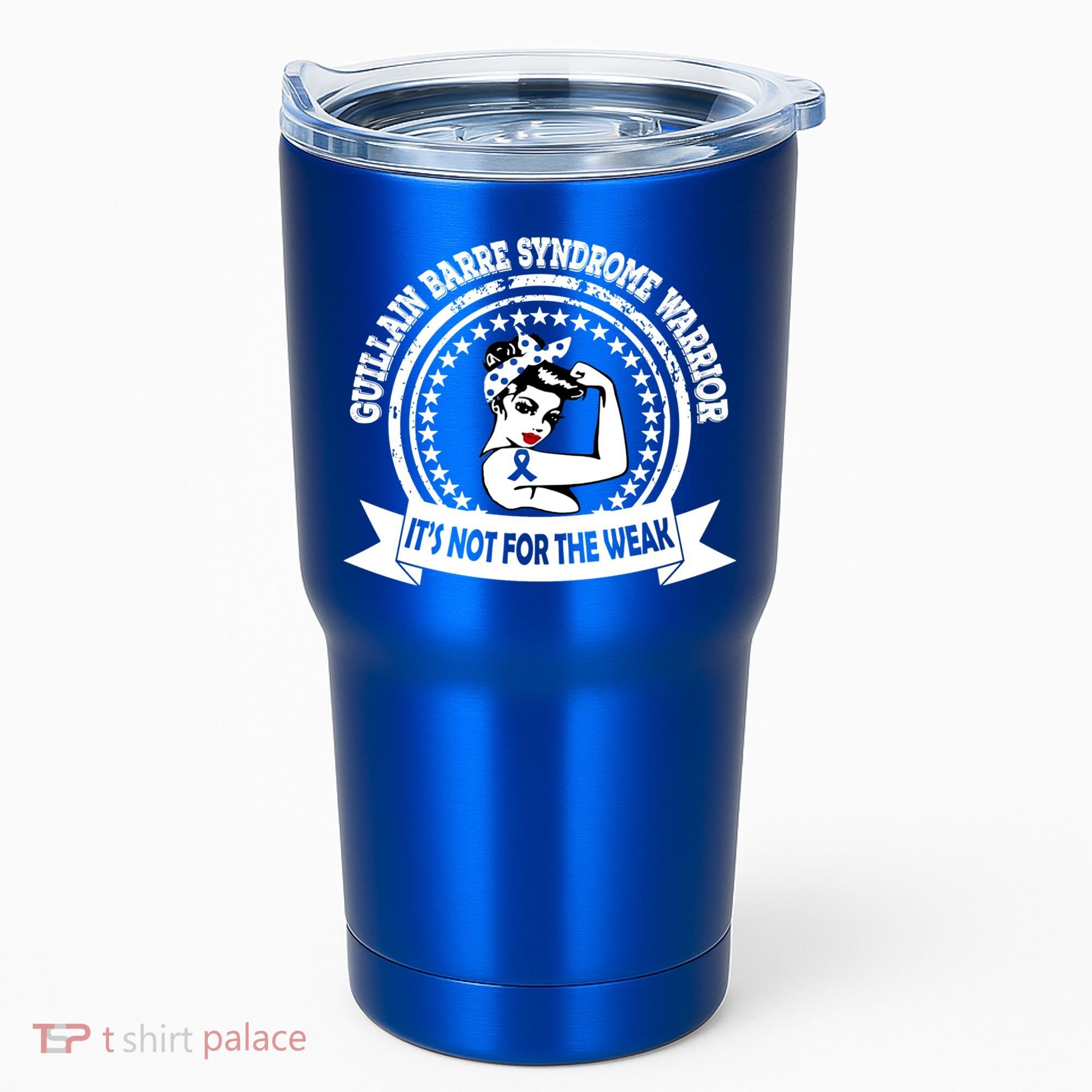 Guillain Barre Syndrome Warrior Gift Blue Ribbon Awareness Gift Tumbler