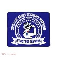 Guillain Barre Syndrome Warrior Gift Blue Ribbon Awareness Gift Mousepad thumb 0