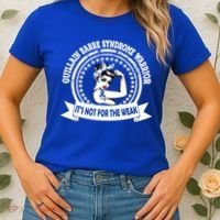 Guillain Barre Syndrome Warrior Gift Blue Ribbon Awareness Gift Women's T-Shirt thumb 2
