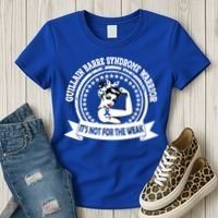 Guillain Barre Syndrome Warrior Gift Blue Ribbon Awareness Gift Women's T-Shirt thumb 3
