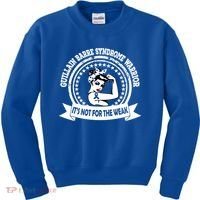Guillain Barre Syndrome Warrior Gift Blue Ribbon Awareness Gift Kids Sweatshirt thumb 0
