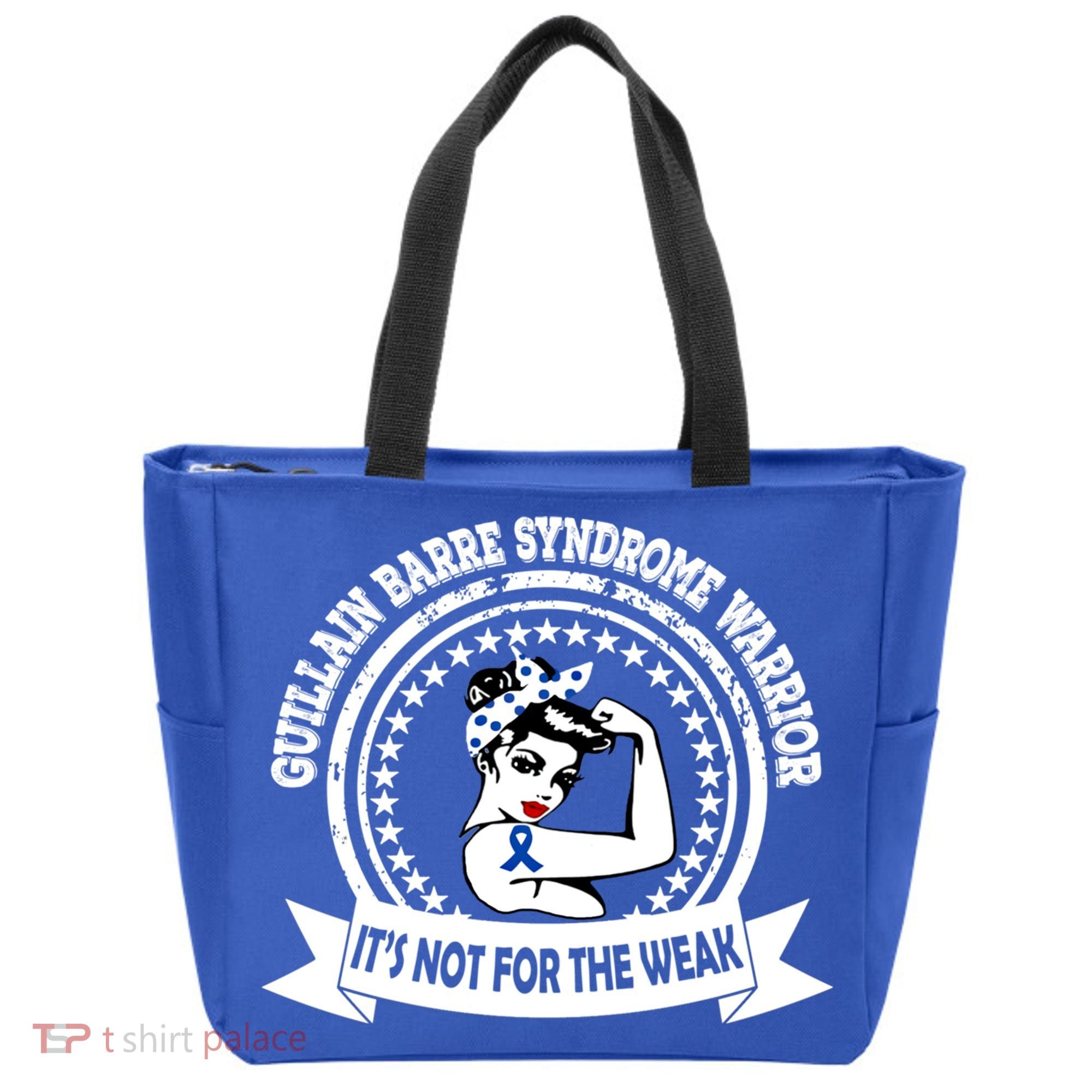 Guillain Barre Syndrome Warrior Gift Blue Ribbon Awareness Gift Tote Bag