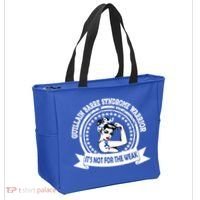 Guillain Barre Syndrome Warrior Gift Blue Ribbon Awareness Gift Tote Bag thumb 2