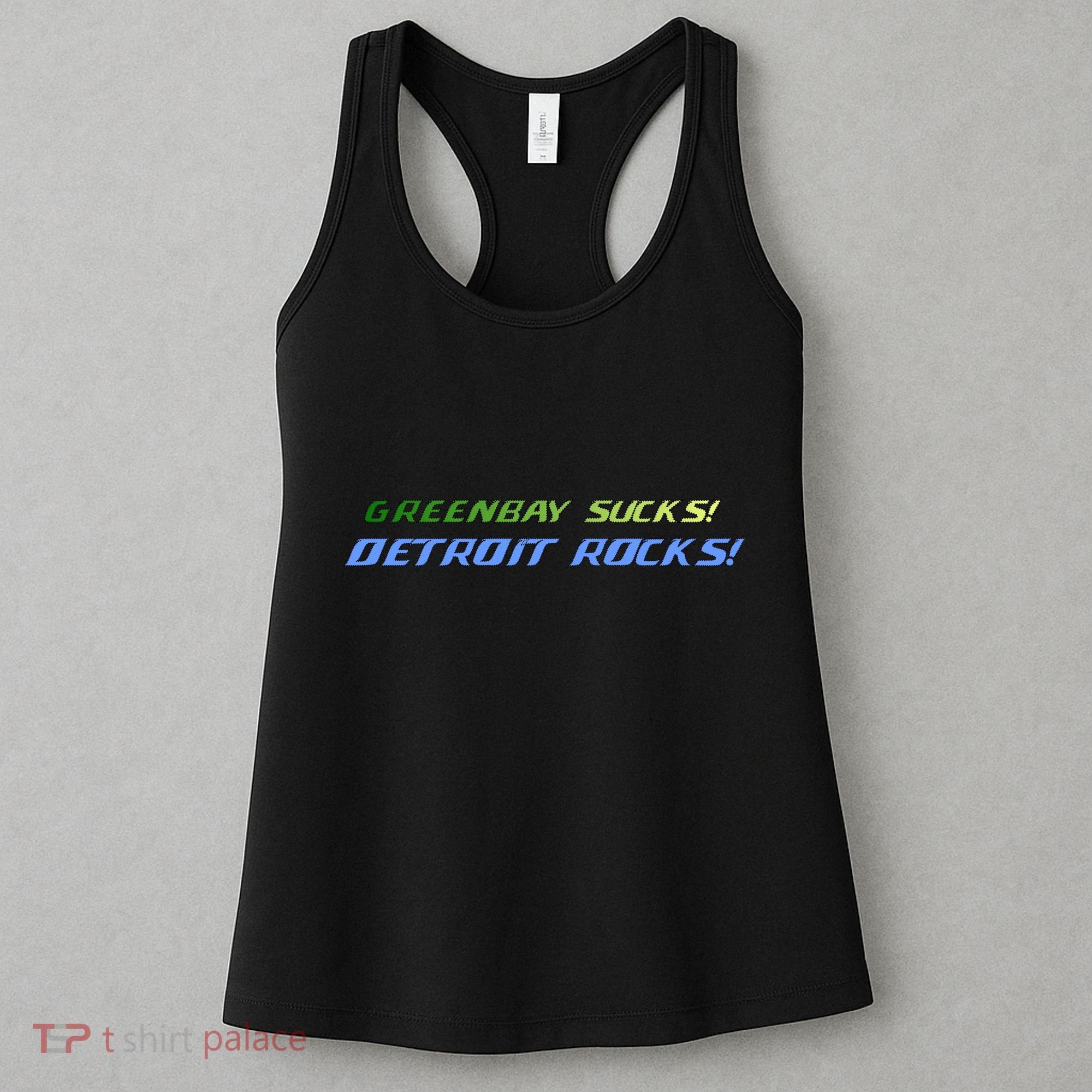 Green Bay Sucks Detroit Rocks Women's Tank Top