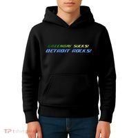Green Bay Sucks Detroit Rocks Kids Hoodie thumb 4