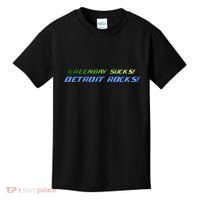 Green Bay Sucks Detroit Rocks Kids T-Shirt thumb 0