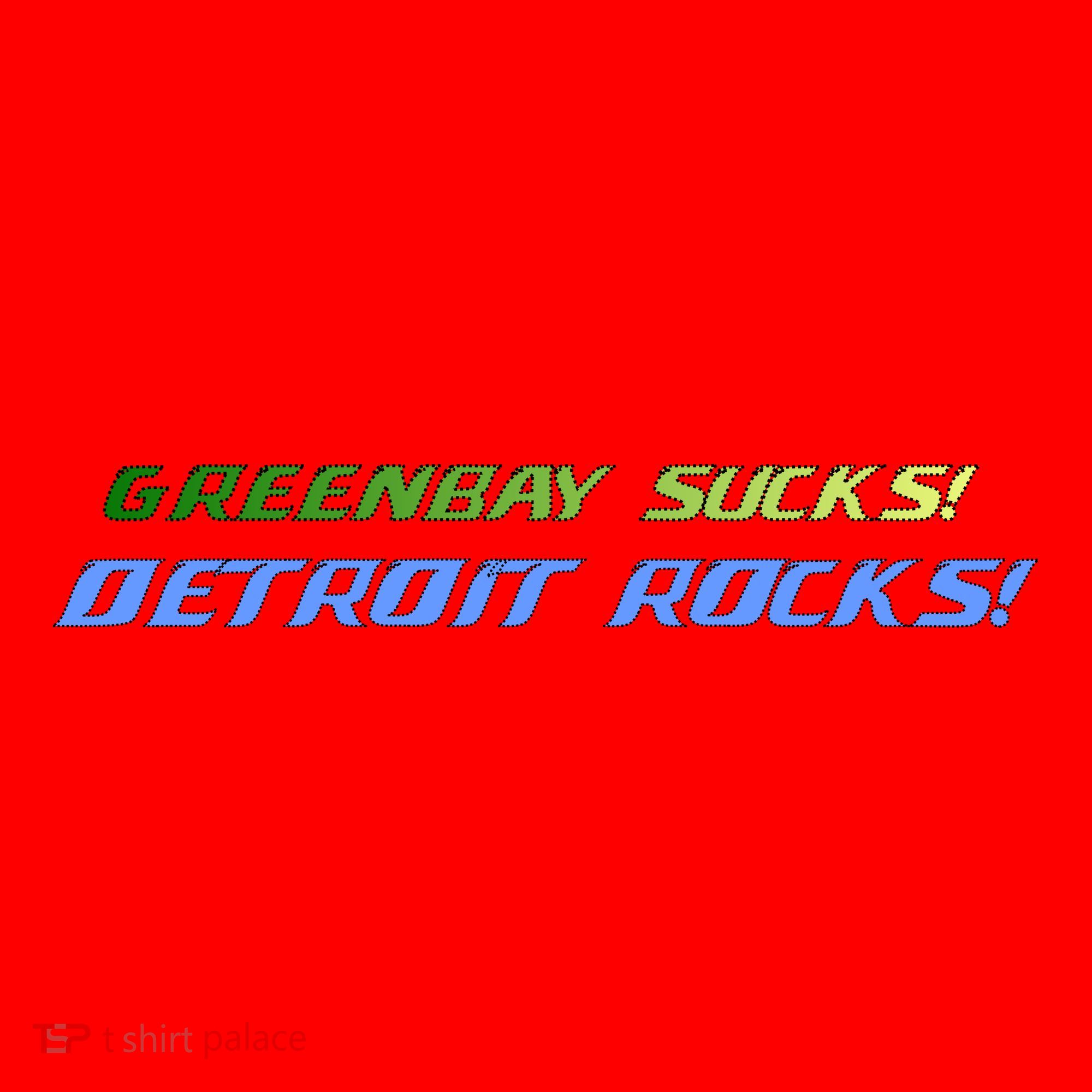 Green Bay Sucks Detroit Rocks Santa Hat
