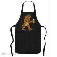German Bigfoot Sasquatch Beer Lederhose Funny Oktoberfest Apron thumb 0