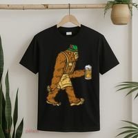 German Bigfoot Sasquatch Beer Lederhose Funny Oktoberfest T-Shirt thumb 2