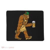 German Bigfoot Sasquatch Beer Lederhose Funny Oktoberfest Mousepad thumb 0