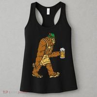 German Bigfoot Sasquatch Beer Lederhose Funny Oktoberfest Women's Tank Top thumb 3