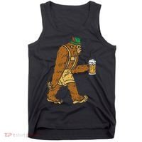 German Bigfoot Sasquatch Beer Lederhose Funny Oktoberfest Tank Top thumb 0