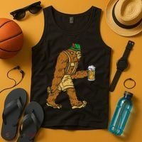 German Bigfoot Sasquatch Beer Lederhose Funny Oktoberfest Tank Top thumb 4