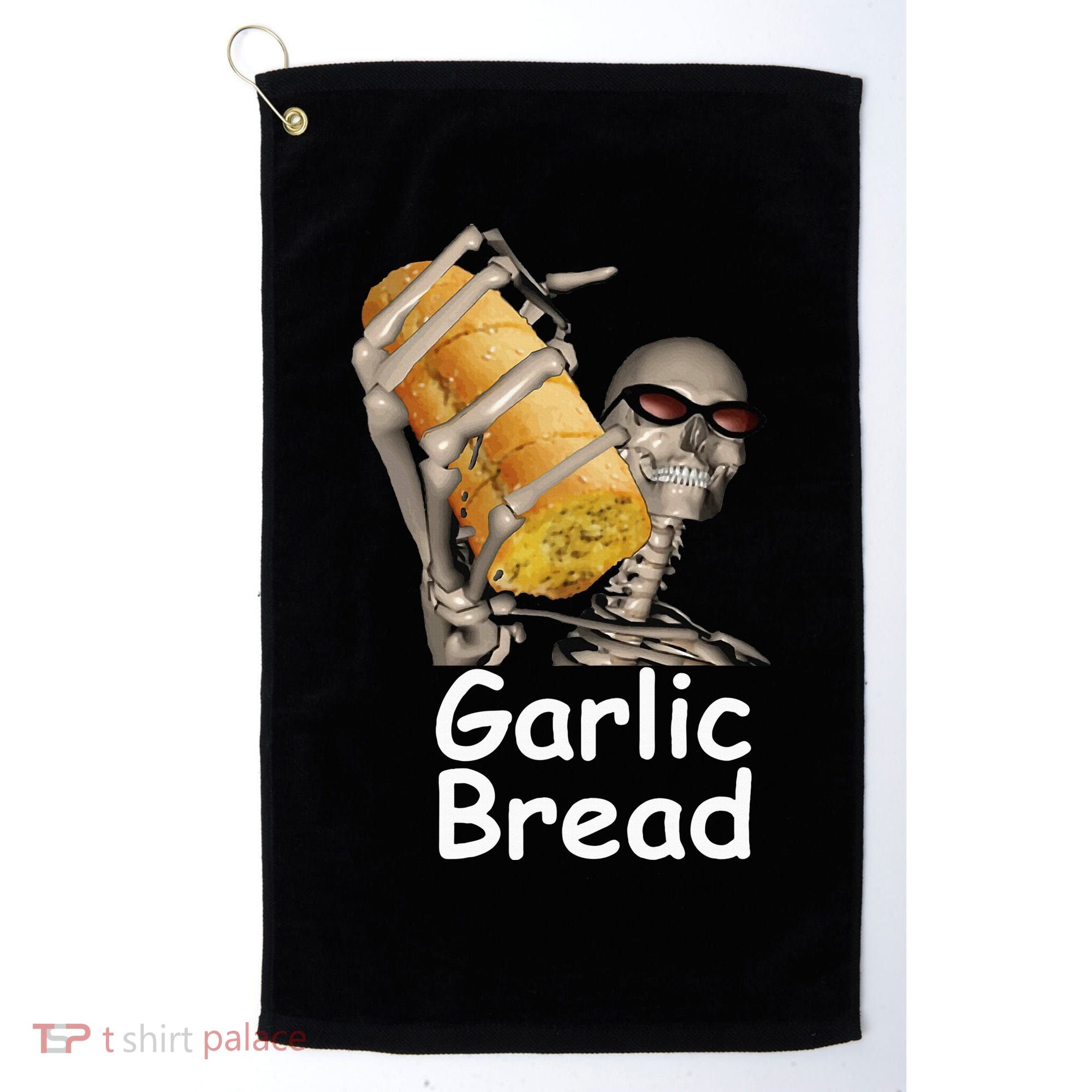 Garlic Bread Skeleton Golf Towel
