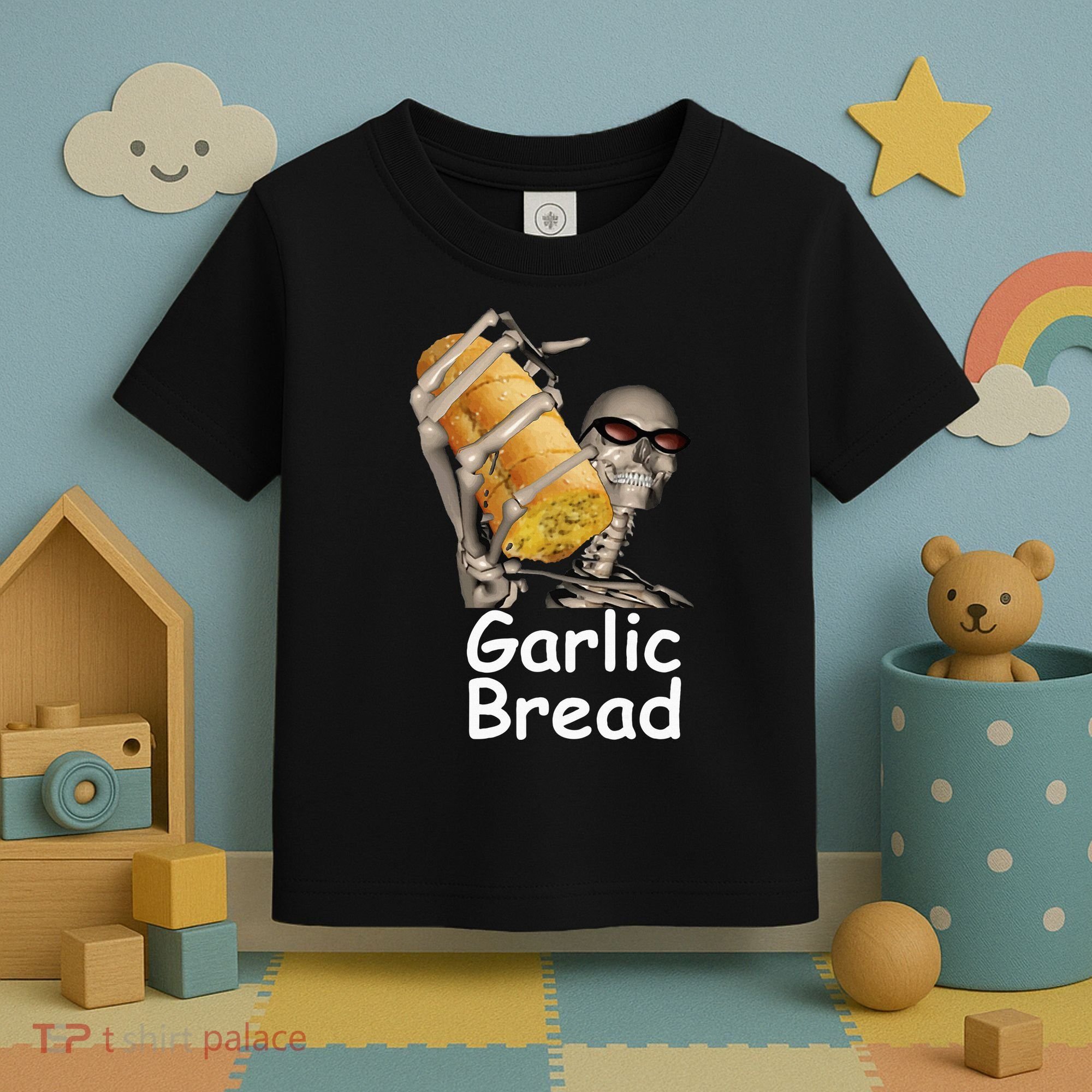 Garlic Bread Skeleton Toddler T-Shirt