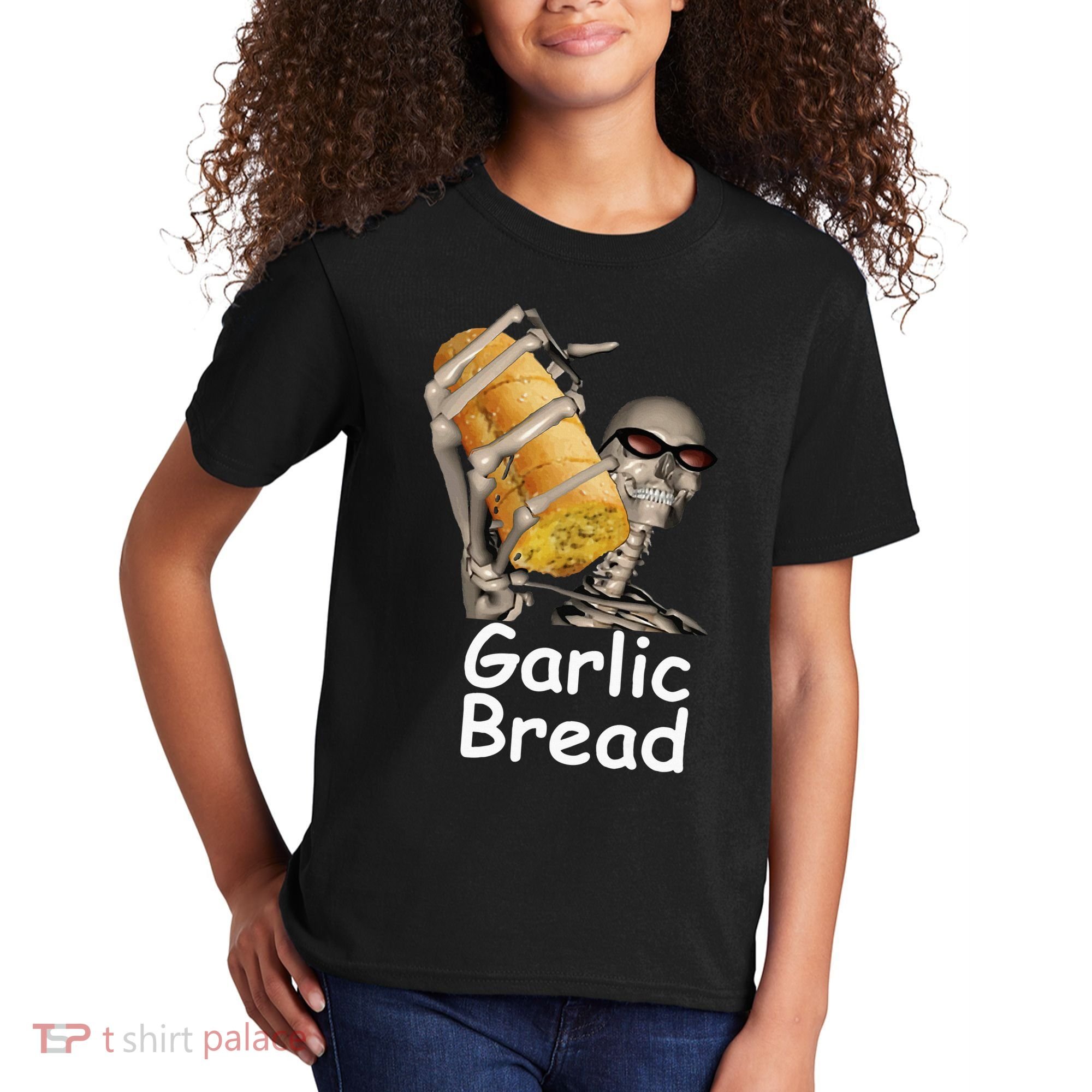 Garlic Bread Skeleton Kids T-Shirt