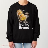 Garlic Bread Skeleton Funny Women's Sweatshirt thumb 0