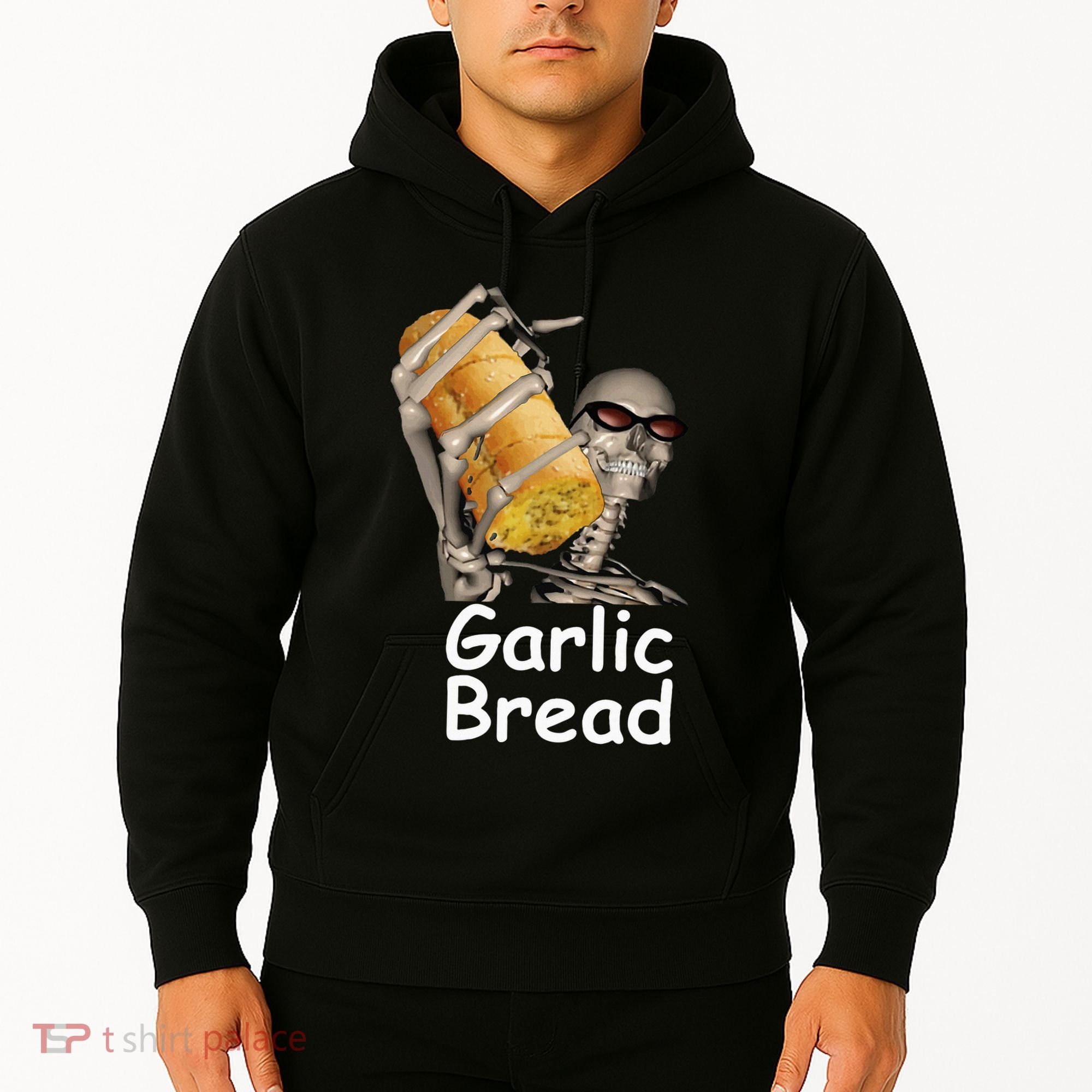 Garlic Bread Skeleton Funny Hoodie