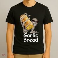 Garlic Bread Skeleton Funny T-Shirt thumb 3